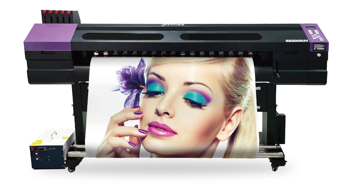 1.6m Four color，white+color UV roll to roll printer with I1600-U1 print heads