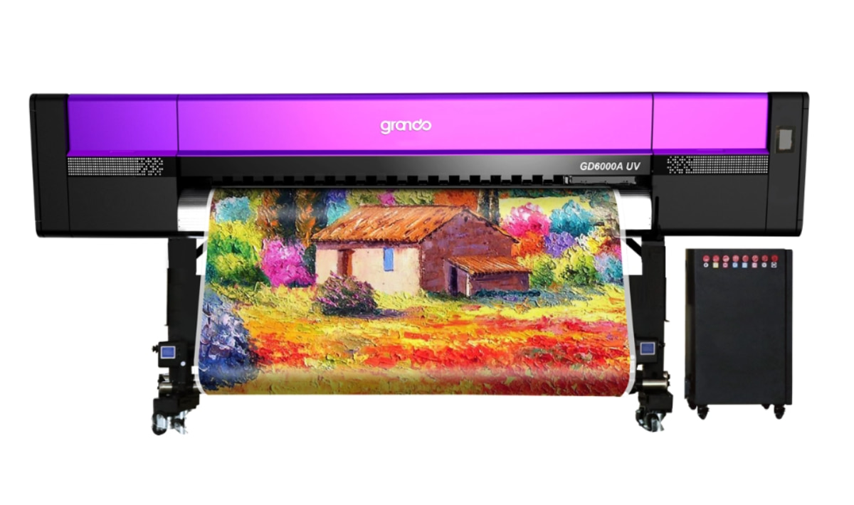 1.8m High-speed multi-layer texture painting printer with six Ricoh Gen5i print Heads
