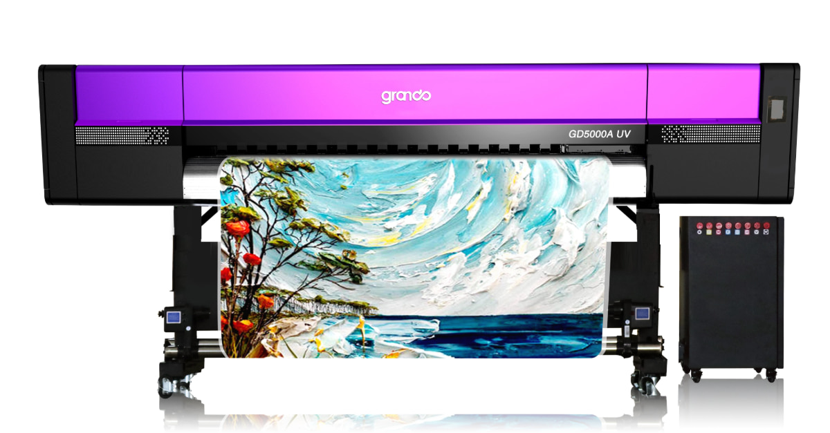 1.8m High-speed multi-layer texture painting printer with five Ricoh Gen5i print Heads